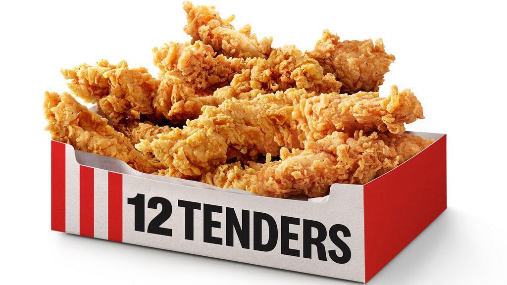 12 Tenders Bucket · 12 pieces of our freshly prepared Extra Crispy Tenders served with 6 dipping sauces