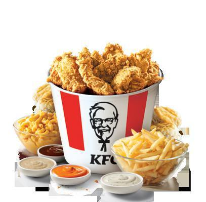 12 Tenders Meal · 12 pieces of our freshly prepared Extra Crispy Tenders, 2 large sides of your choice, 6 biscuits and 6 dipping sauces.