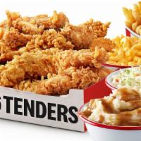 16 Tenders Meal · 16 pieces of our freshly prepared Extra Crispy Tenders, 4 large sides of your choice, 8 bisc...