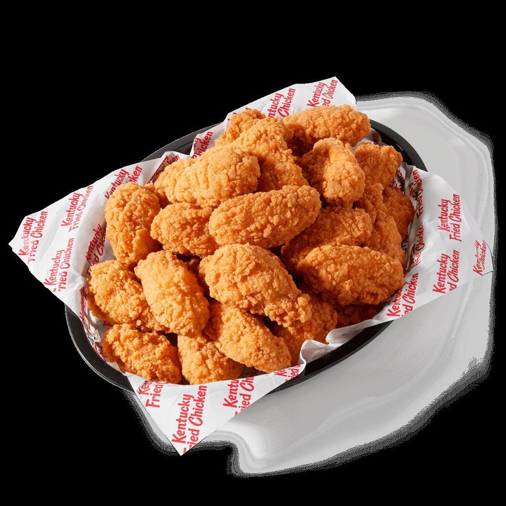 24 Kentucky Fried Wings · 24 Wings available in Honey BBQ, Buffalo, Nashville Hot or unsauced. Includes 4 Ranch dipping sauces.