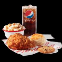 1 Piece Breast Combo · A breast, available in Original Recipe or Extra Crispy, 1 side of your choice, a biscuit, a ...