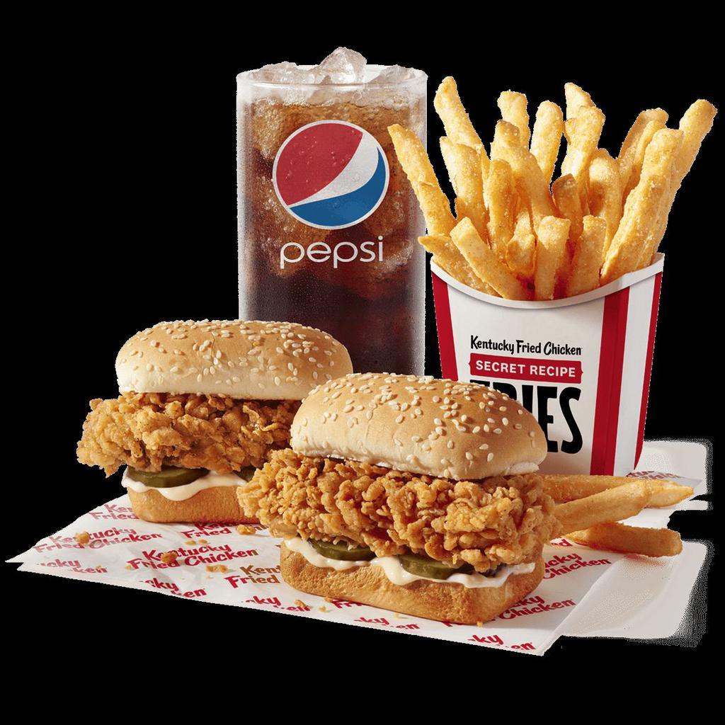 Chicken Littles Combo · 2 Chicken Littles available in Extra Crispy, Honey BBQ, Buffalo or Nashville Hot, a side of your choice, and a medium drink