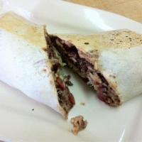 Regular Burrito · With beans, lettuce and sour cream.
