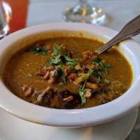 Lamb Halim  · Thick Bangladeshi Soup with boneless Lamb, different kind of lentils, cracked wheat, and Che...