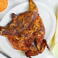 Special 2 Chicken deal Combo Meal · 2 whole Grilled Chickens (16 pcs) come with 4 sides of your choice, a large side of spicy sa...
