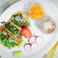3 Tacos Plate Combo  · Our Three Taco Plate comes with a combination of any of your favorite three tacos and are se...