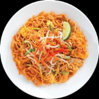 Citrus Pad Thai · Sweet tamarind citrus sauce, rice noodle, bean sprout, carrot, scallion, lime, toasted peanu...
