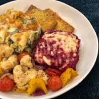 Italian Hot Dish · baked penne pasta with green chile, organic spinach and cream and baked with cheese on top -...