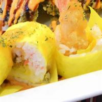 Shrimp Tempura Roll · Shrimp tempura, cucumber, and avocado with eel sauce.