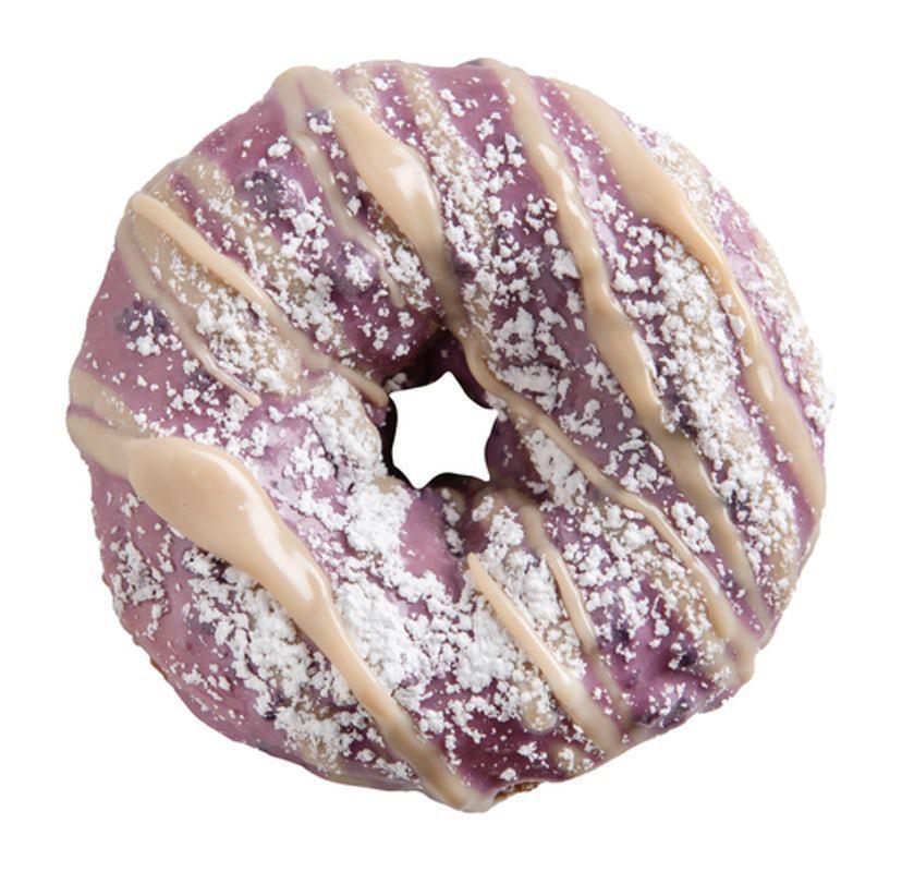 Blueberry Pancake · Blueberry icing with maple drizzle & powdered sugar