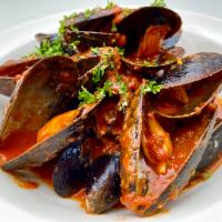 Mussels · Mussels
Fresh Prince Edward Island Mussels, served in a marinara or a garlic white wine sau...