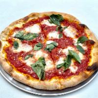 Regina Margherita · Italian tomatoes, mozzarella di bufula, basil
