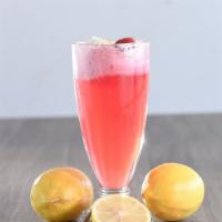 Strawberry Lemonade · Freshly squeezed lemonade with a burst of strawberry.