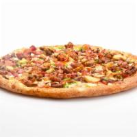 Paisano's Supreme Pizza · Pepperoni, Italian sausage, ham, meatball, green pepper, onion and mushroom.