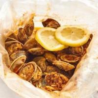 Clams · Chewy, plump with a slight saltiness
