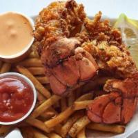 Fried Lobster Tail Basket · A fresh lobster tail, hand-battered and fried to perfection.