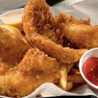 Fried Catfish Basket · Fresh catfish is moist, sweet with a firm flesh and less flake,
hand-battered and fried to p...
