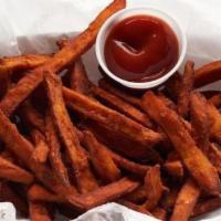 Sweet Potato Fries · A healthy French fry that goes great with a lot of our sauces and perfectly compliments our ...