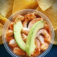 Isaac’s Shrimp Cocktail · Precooked sustainable Argentinian red shrimp, pico de gallo and cucumber in our zesty home-m...