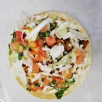 Taco Loco · Corn tortilla with your choice of protein, topped with chorizo sausage, pico de gallo, shred...
