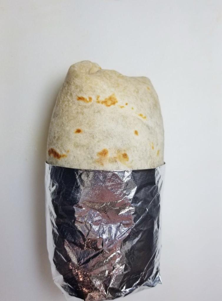 3 Amigos Burrito · Your choice of protein, your choice of refried or black beans, Mexican rice or quinoa-brown rice and queso.