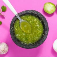 Panchito’s mild green salsa (16 OZ) · 16 oz cup of freshly made salsa