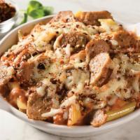 09. Spicy Baked Ziti · Spicy Tomato Pepper Sauce, Chicken or Sausage.  (730/1050 cal)