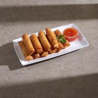 A1. Egg Rolls · 10 pieces. Deep fried egg rolls stuffed with glass noodles and vegetables. Served with sweet...