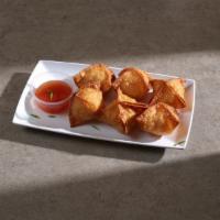 A7. Crab Rangoon · 6 pieces. Cream cheese and crab meat wrapped with wonton skin and deep fried. Served with sw...