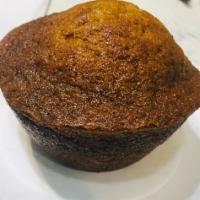 Carrot Protein Muffin · piece of carrot cake in the form of a muffin made with; our secret ingredient California car...