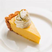 Key Lime Pie · Almond & graham cracker crust, homemade whipped cream.