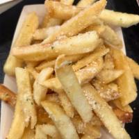Garlic Parmigiana Fries · Our Famous “Stadium” Fries with Garlic & Parmigiana Cheese