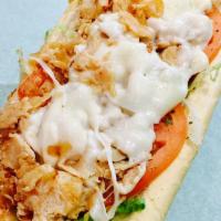 #16 Chicken Cheese Steak Hoagie · With mayo, lettuce, tomatoes and choice of cheese.