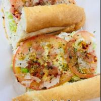 #24 Tuna and Cheese Hoagie · Made Fresh to Order “Albacore All White Tuna” Served with lettuce,  tomatoes, onions, & mayo