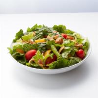 Pake Salad - no meat · Romaine salad served with grape tomatoes, mandarin oranges, green onions, won ton chips, and...
