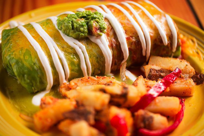 Breakfast Burrito · Served with home fries. 