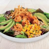 Mango Avocado Quinoa Salad · Served with your choice of all-natural chicken or steak, grilled seafood, or grilled veggies...