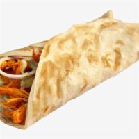 Chettinad Chicken Roll · Plain parotta rolled with spicy chicken and onions.