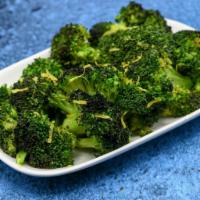 Roasted Broccoli · Gluten Sensitive, Vegetarian. Lemon herb butter.