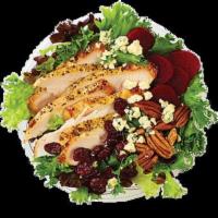 Plymouth Rock Bowl · Turkey, Dried Cranberries, Beets, Bleu Cheese Crumbles, Caramelized Pecans, Arcadian Mix.
R...
