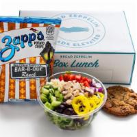 Bowl Atlantis Box Lunch · Your choice of a Bowl or Zeppelin. Includes Chips & Chocolate Chip Cookie.