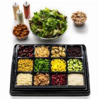 Salad Bar (Feeds 5) · Your choice of lettuce, 6 toppings and 2 house made dressings. Includes croutons. Proteins a...