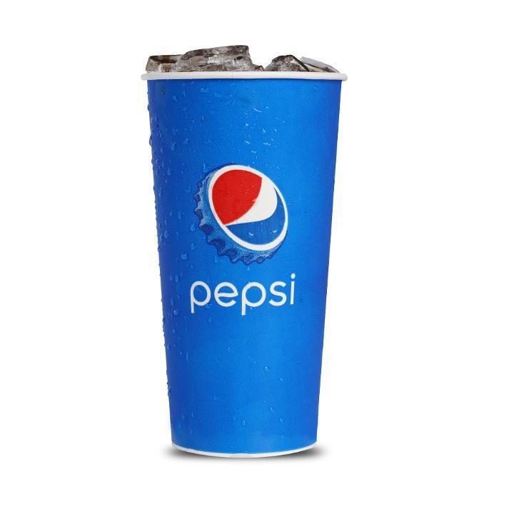 22oz Pepsi Fountain · 22oz Pepsi Fountain Drink. Choose from Pepsi, Diet Pepsi, Sierra Mist, Mountain Dew, Pink Lemonade or Orange Crush.