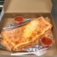 Stromboli · A large pizza pocket, stuffed with melty mozzarella cheese and delicious toppings of your ch...