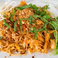 Pad Thai · Served with your choice of meat chicken, beef, pork, shrimp or tofu.