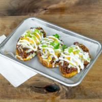 BBQ Potato Skins · Add ons for an additional charge.