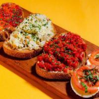 Gluten Free Bruschetta Board · Choose four of the selections.