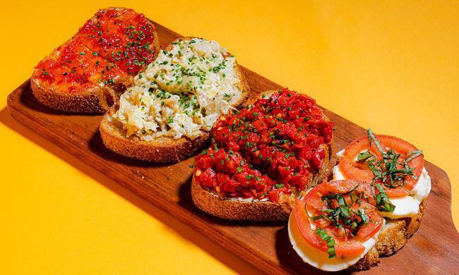 Gluten Free Bruschetta Board · Choose four of the selections.