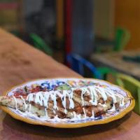 Beef Quesadilla · Beef. Corn or flour tortilla, chihuahua cheese, sour cream, and topped with pico de gallo an...