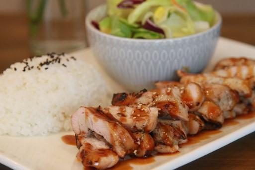 Teriyaki Plate · Comes with: Choice of ONE protein, choice of one sauce / salad / rice
